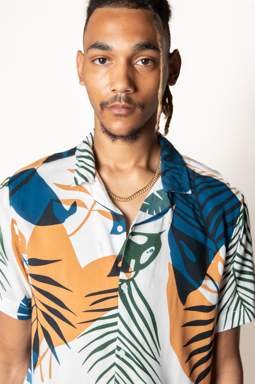 Palm Silhouette Button Up Shirt