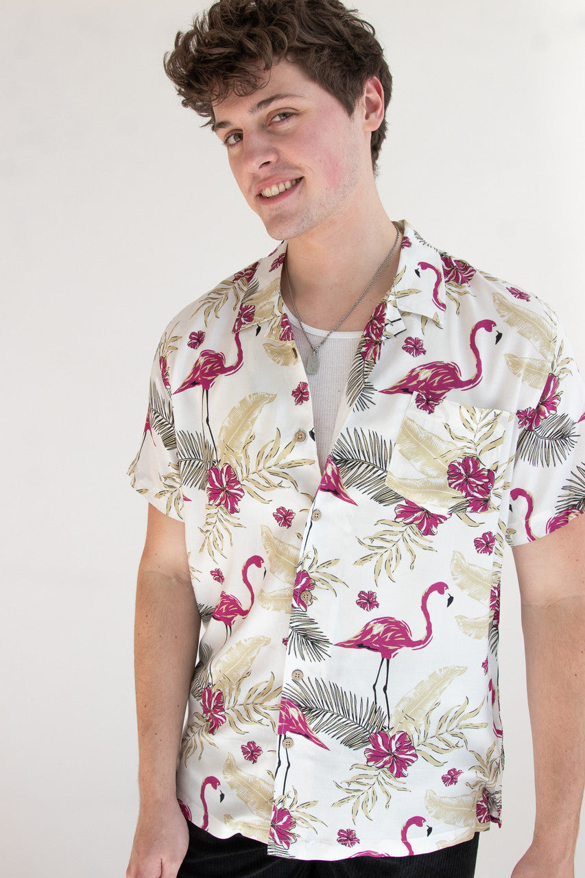 Tropical Flamingo Hawaiian Shirt