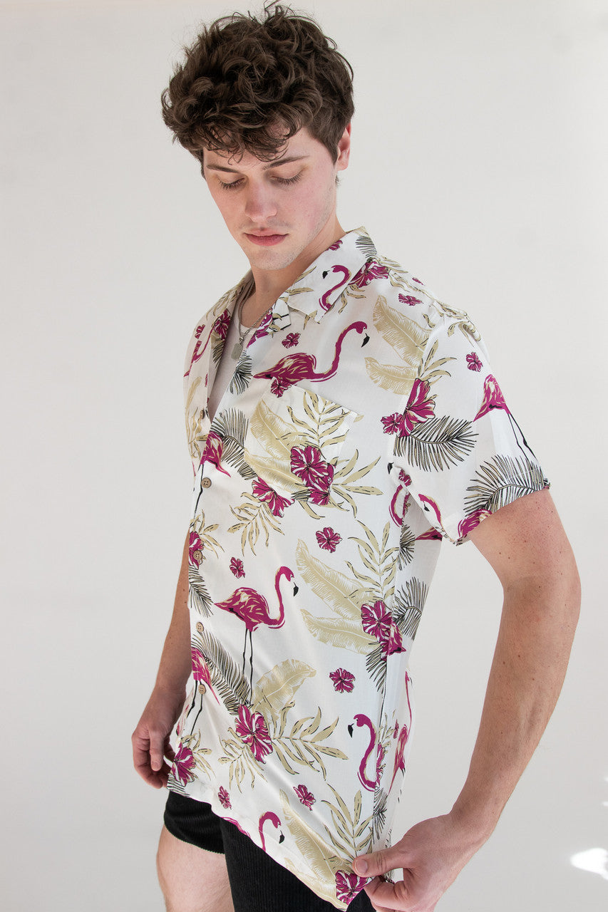 Tropical Flamingo Hawaiian Shirt