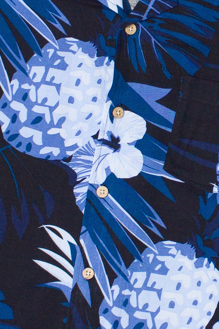 Navy Pineapple Hibiscus Hawaiian Shirt – Ragstock