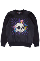 Skull Graphic Sweater - Purple/Mushroom
