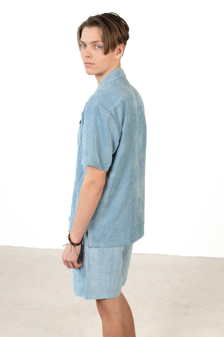 Dusty Blue Corduroy Shirt