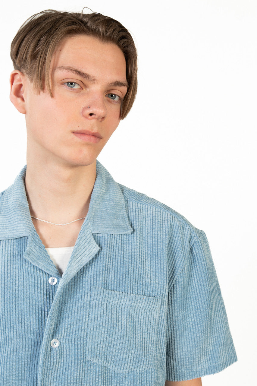 Dusty Blue Corduroy Shirt
