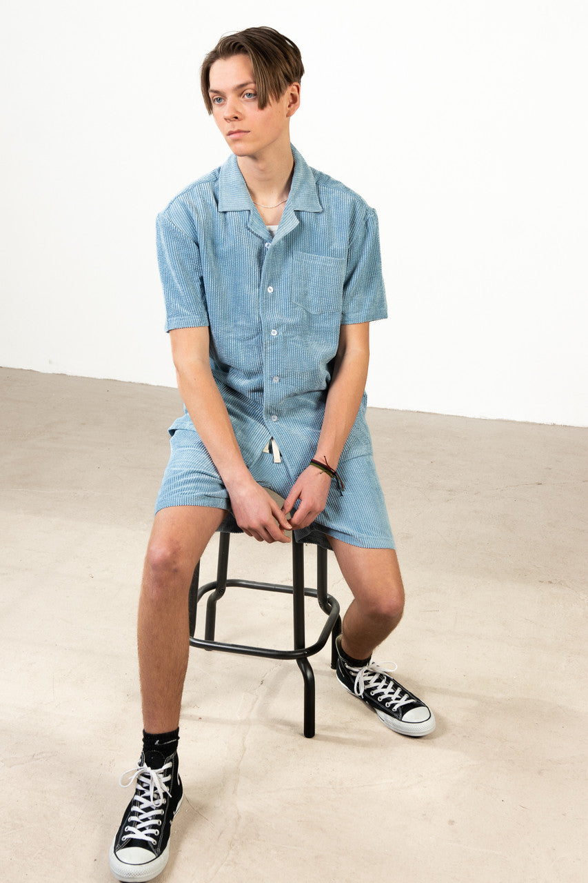 Dusty Blue Corduroy Shirt