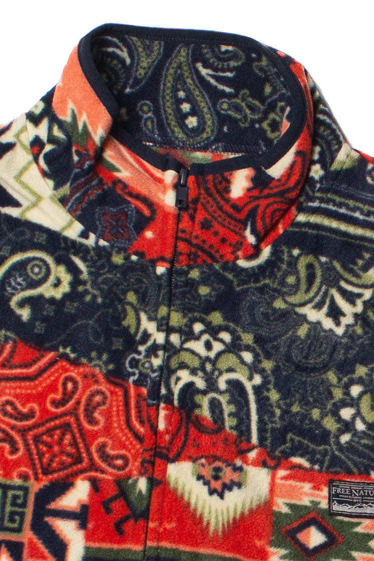 Patchwork Pattern Fleece Vest
