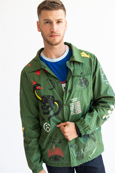 Gritty Coach Graphic Windbreaker Jacket – Ragstock