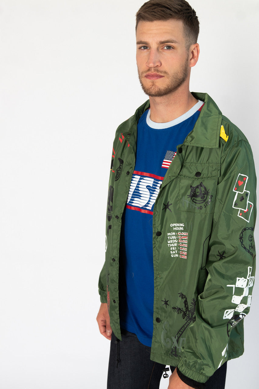 Gritty Coach Graphic Windbreaker Jacket – Ragstock