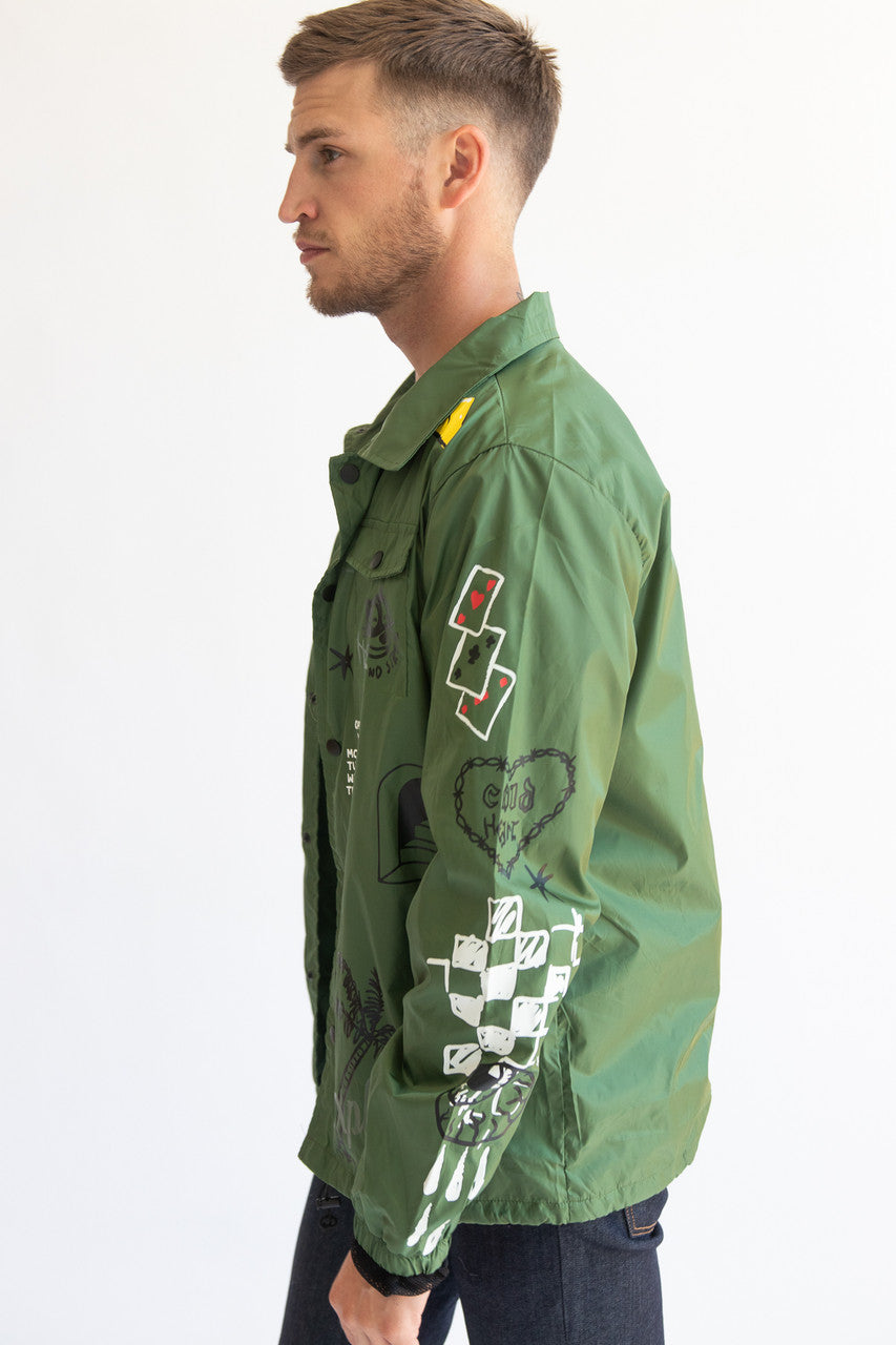 Gritty Coach Graphic Windbreaker Jacket – Ragstock