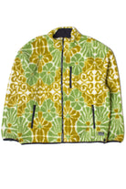 Floral Faux Sherpa Zip Up Jacket
