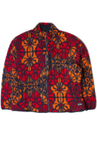 Floral Faux Sherpa Zip Up Jacket