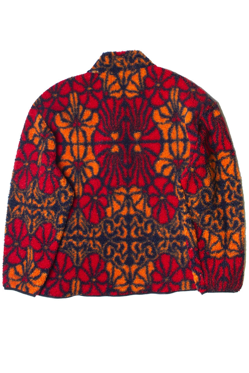 Floral Faux Sherpa Zip Up Jacket – Ragstock