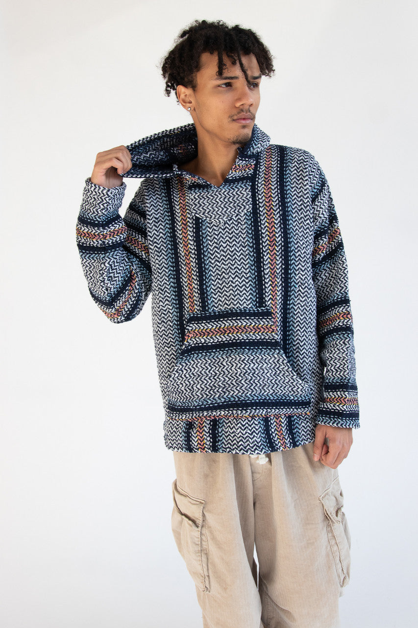 Salmon Stripe Blue Baja Hoodie – Ragstock