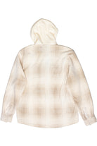 Polar Lined Fleece Hooded Shacket - Ivory