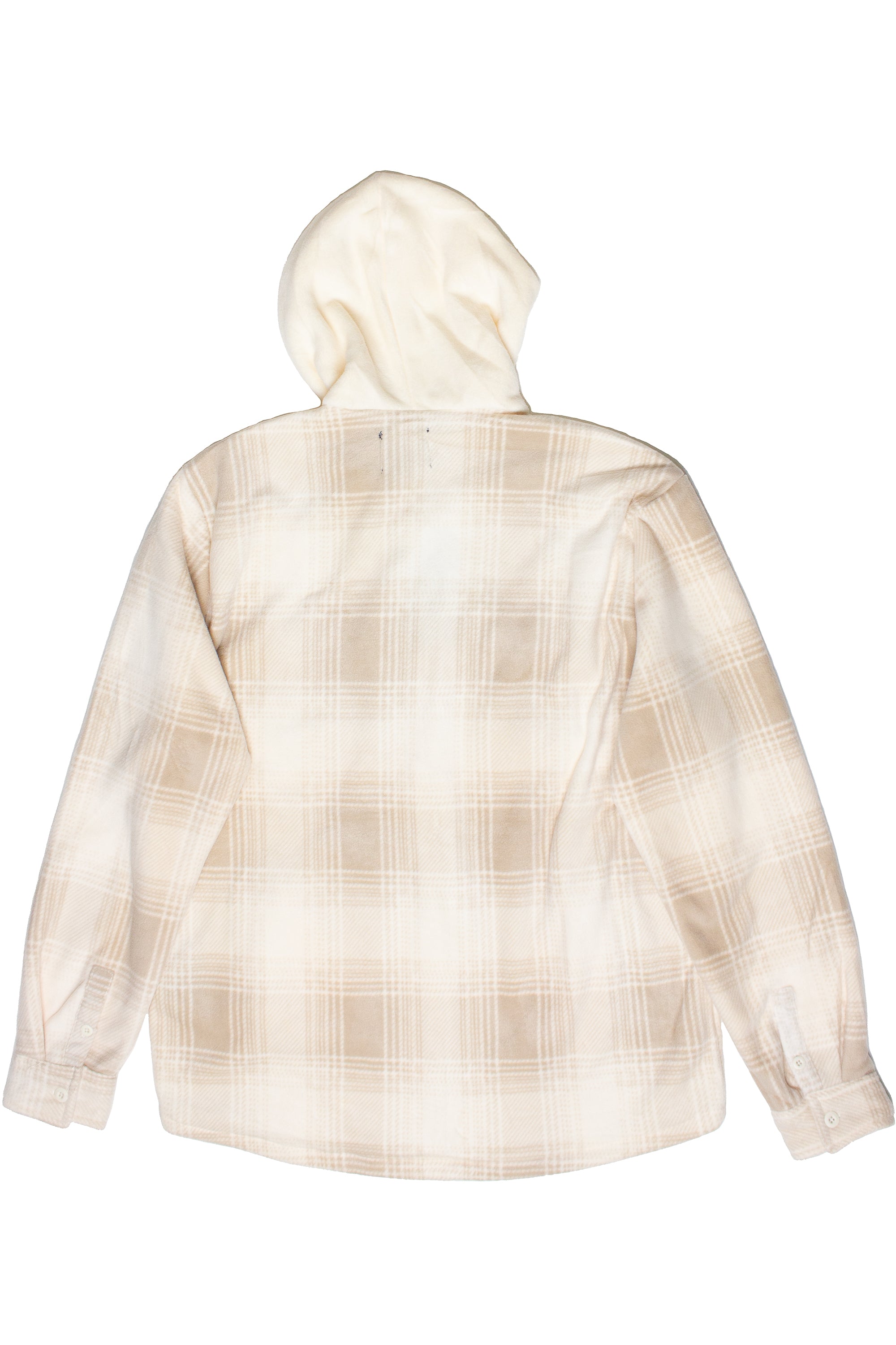 Polar Lined Fleece Hooded Shacket - Ivory