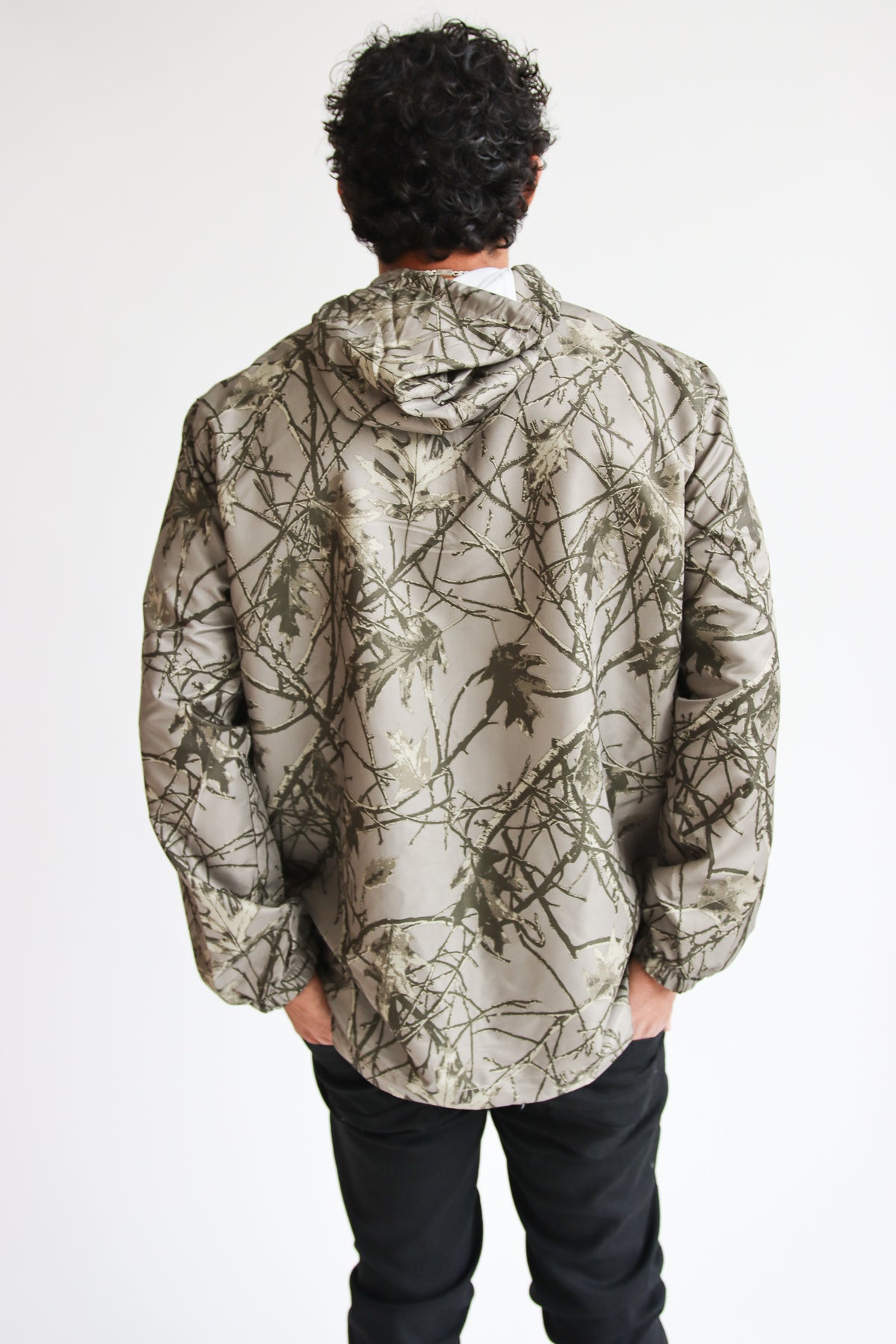 Woodland Camo Pullover Windbreaker