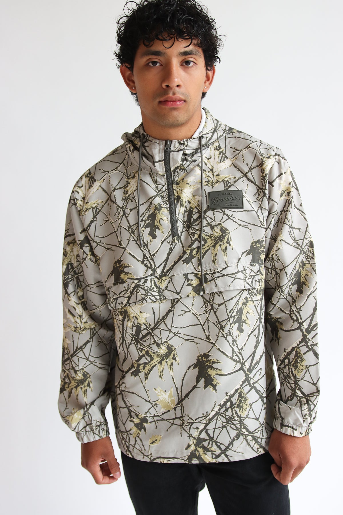 Woodland Camo Pullover Windbreaker