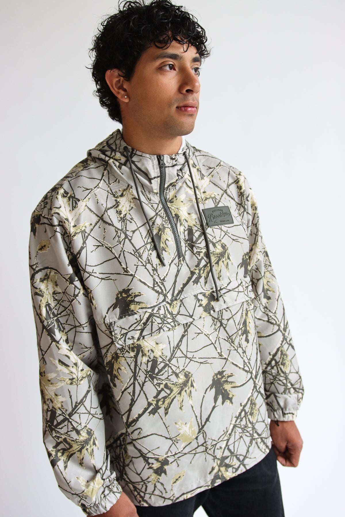 Woodland Camo Pullover Windbreaker