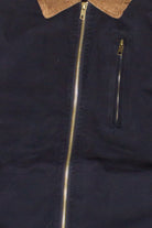 Corduroy Collar Canvas Jacket - Black
