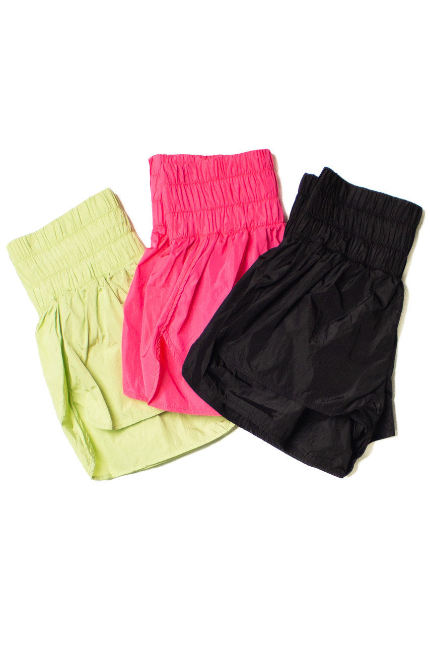 Lime Green Lined Athletic Shorts