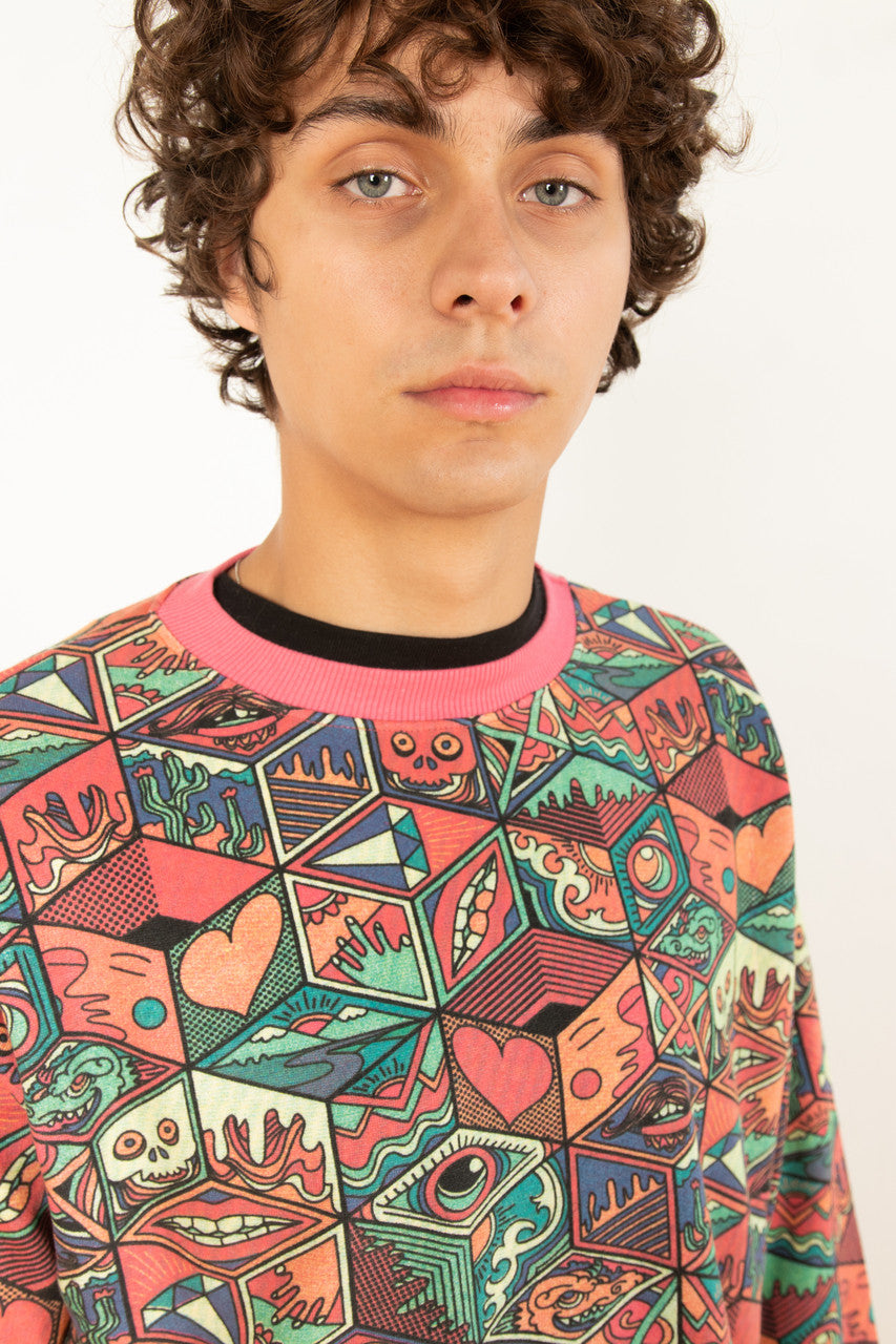 Boxed Cartoon Sweatshirt