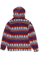 Southwest Pattern Sherpa Hoodie - Navy