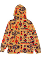 Southwest Pattern Sherpa Hoodie - Camel