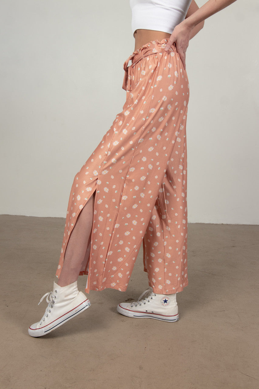 Daisy Paper Bag Waist Palazzo Pants
