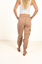 Taupe Cargo Joggers