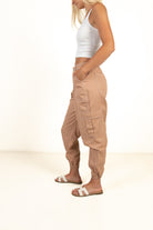 Taupe Cargo Joggers