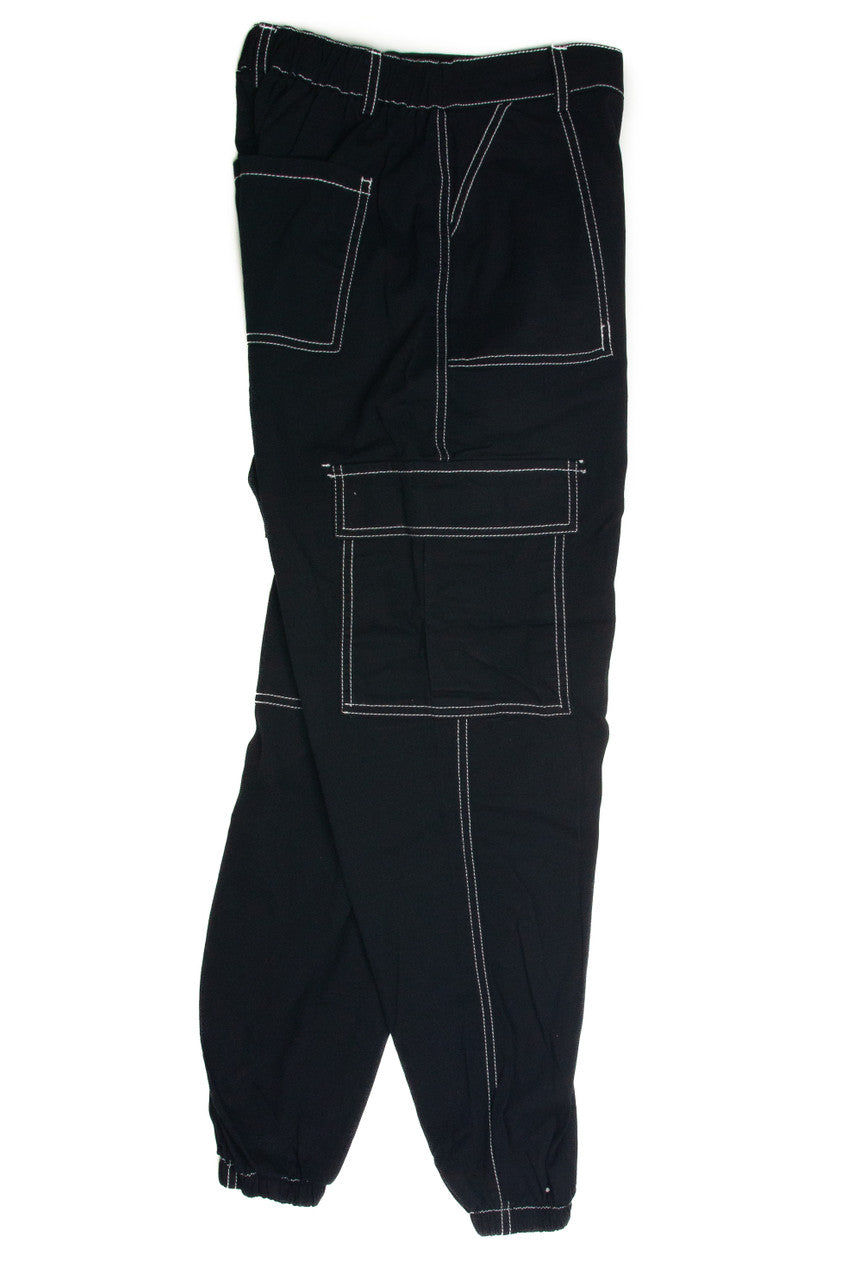 Black Cargo Joggers