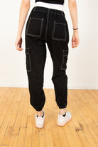Black Cargo Joggers