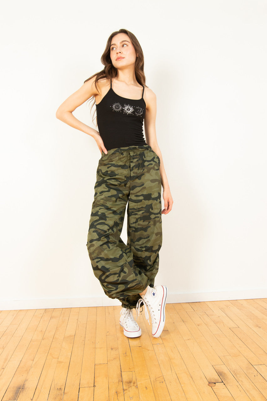 【U LAN】Coil Camo Snap Parachute Pants 2PLAN