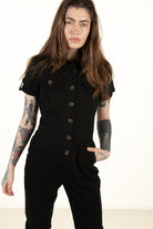 Black Twill Jumpsuit