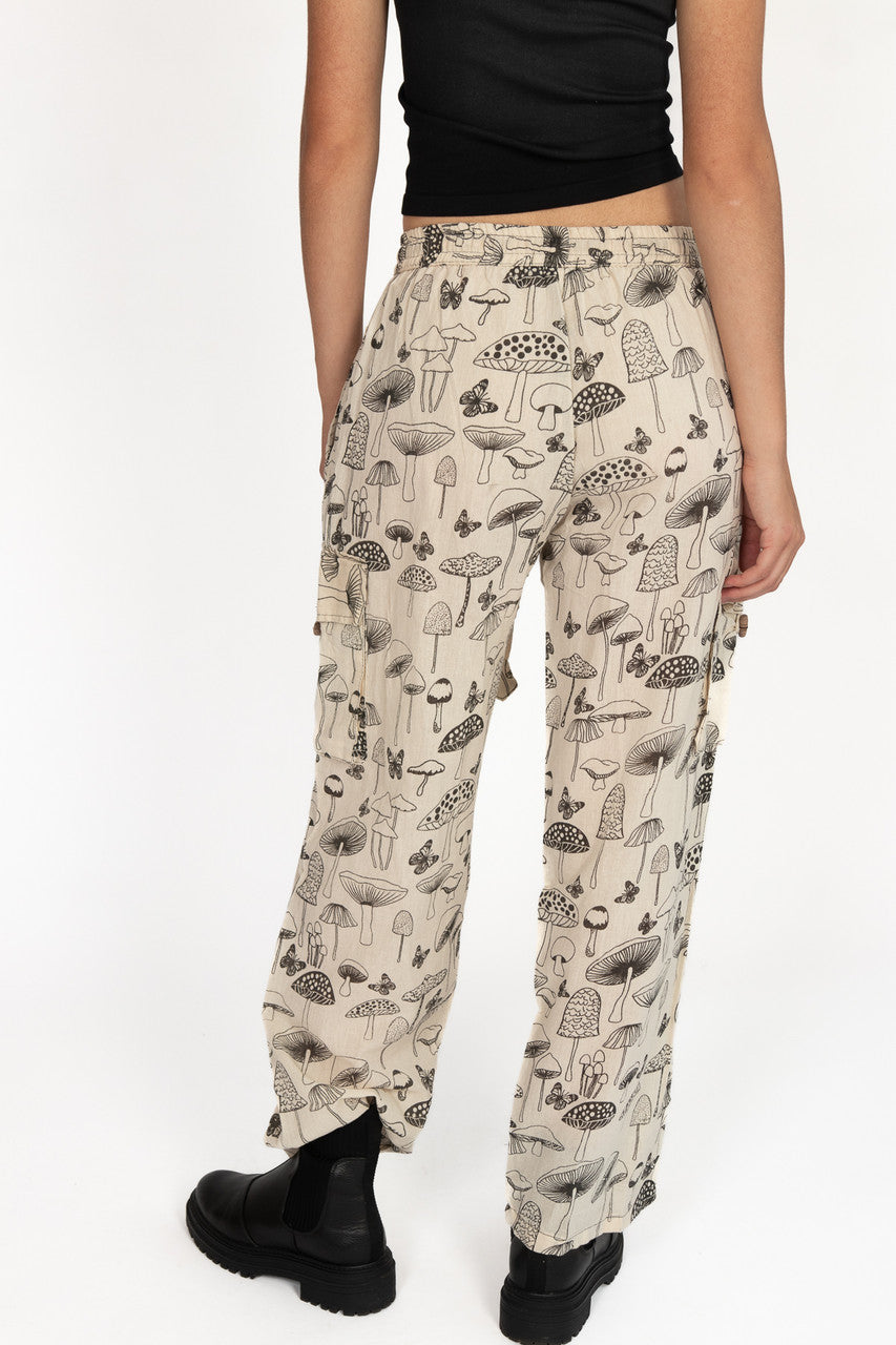Natural Mushroom Cargo Pants