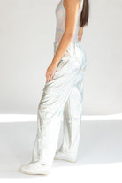 Silver Holographic Skater Jeans