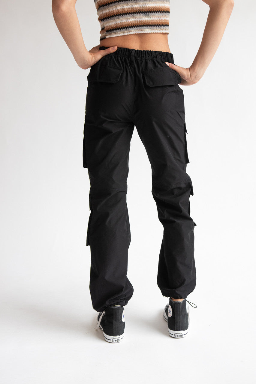 Double Pocket Cargo Parachute Pants