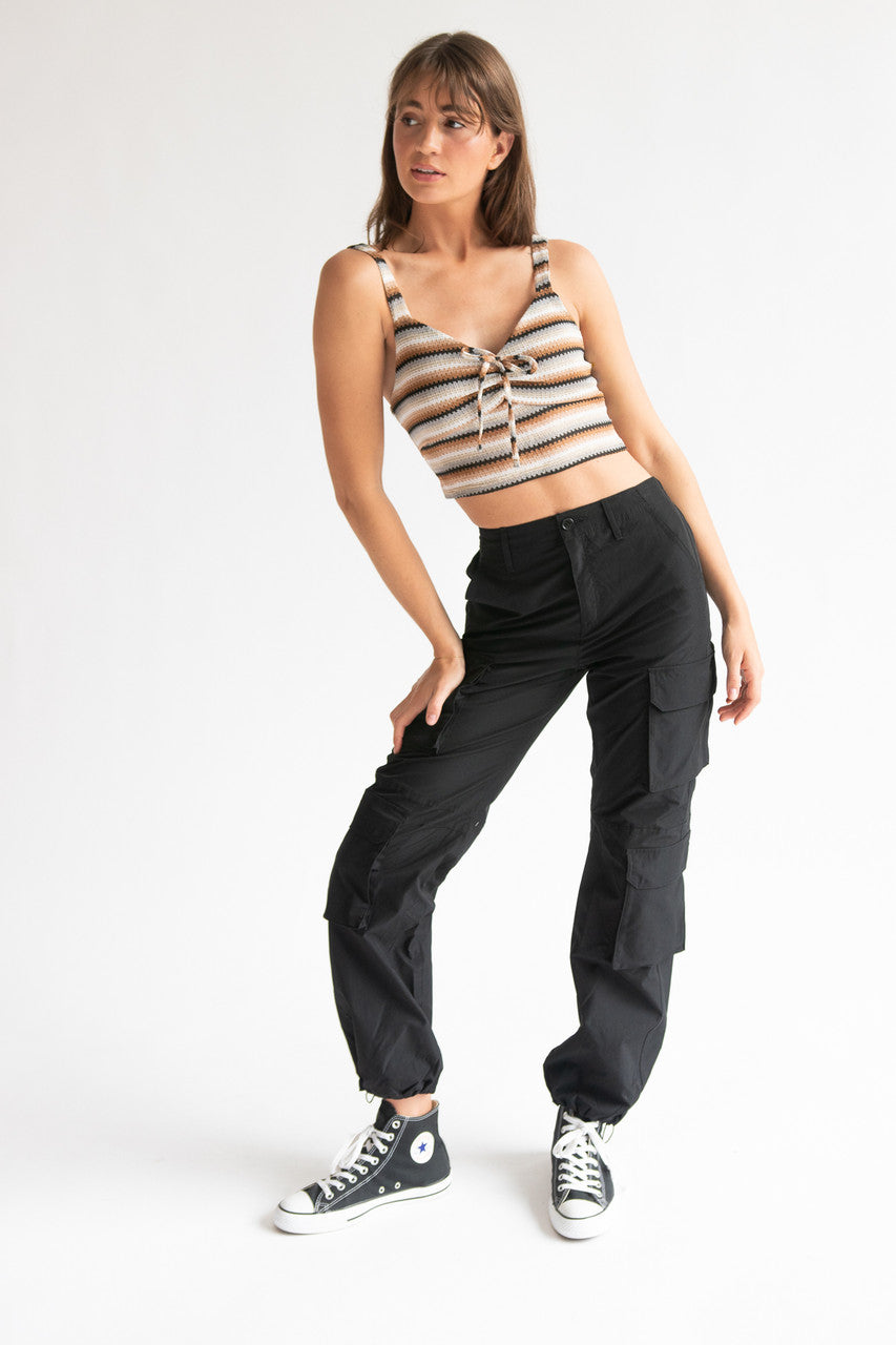 Double Pocket Cargo Parachute Pants