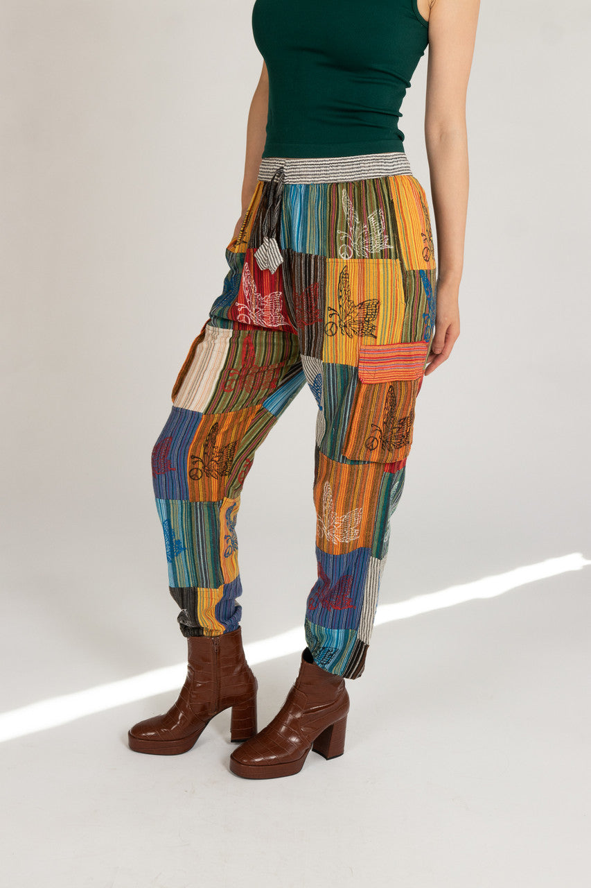 Butterfly Patchwork Joggers