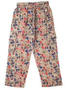 Red & Blue Mushroom Floral Cargo Pants