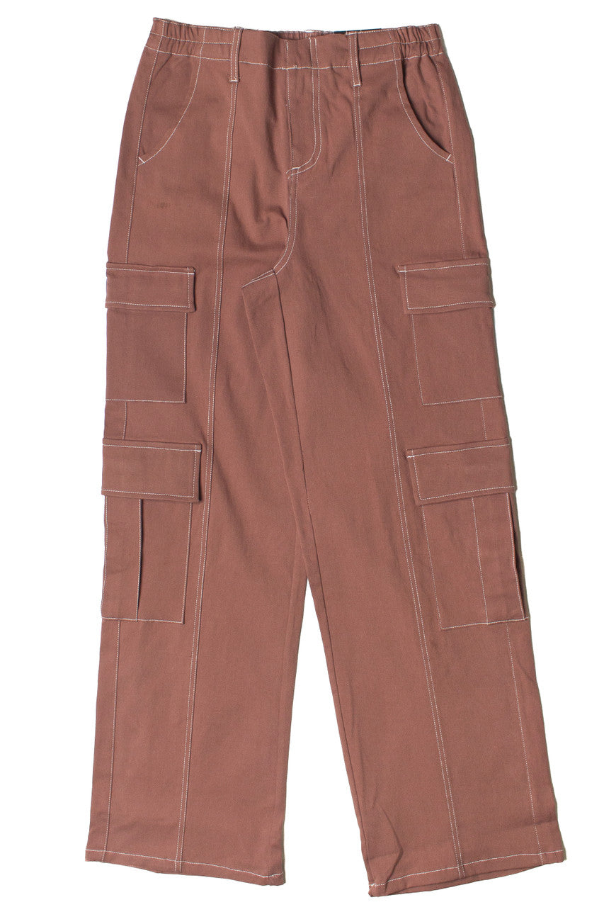 パンツ 90s brown wide cargo pants Brown Wide Leg Cargo Pants – Ragstock