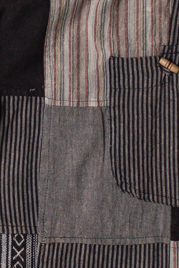 Black Patchwork Pants