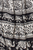 Border Print Wide Leg Pants