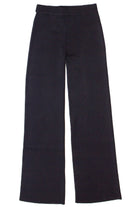 Lace Trim Ribbed Wide Leg Pants