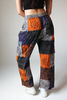 Printed Color Block Patchwork Cargo Pants