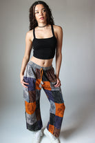 Printed Color Block Patchwork Cargo Pants