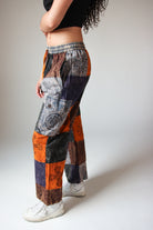 Printed Color Block Patchwork Cargo Pants