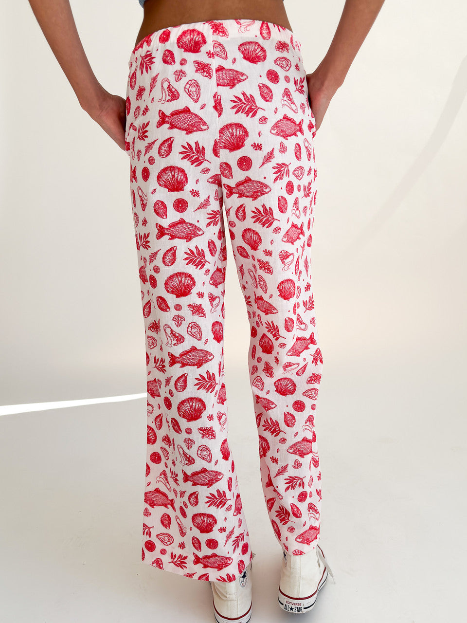Ocean Life Printed Beach Pants