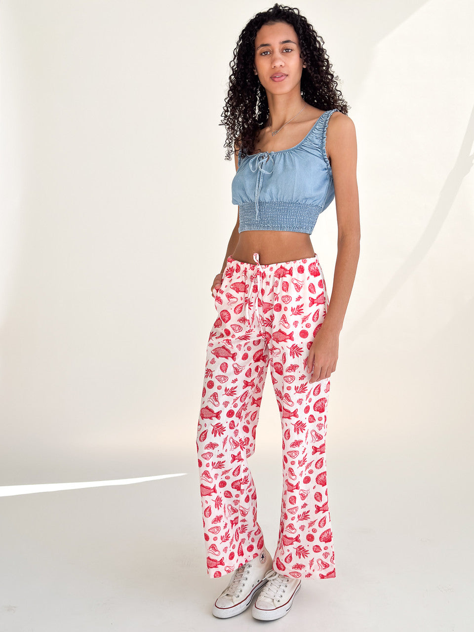 Ocean Life Printed Beach Pants