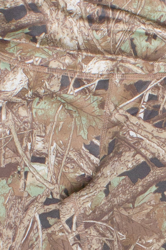 Fleece Lined Woodland Camo Flare Pants