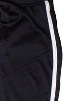 Fleece Lined Side Stripe Track Pants - Black